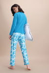 Zivame Knit Poly Pyjama Set - Hawiian Ocean — thumbnail 3